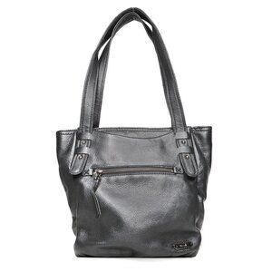 The SAK Olema Leather Shoulder Bag Tote Black Purse Classic Double Straps